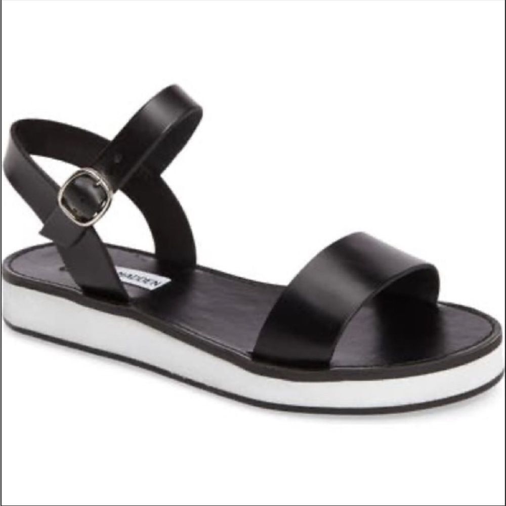 Steve Madden 'Deluxe' Two-Piece Platform Sandal Leather Upper Size 8M